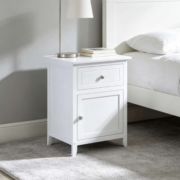 Bedside Table, White